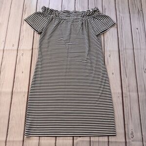 Sailor Sailor Striped Off-Shoulder T-Shirt Dress Girls XL